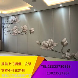 折叠式餐厅屏风定做 东莞滑轨隔断墙装修